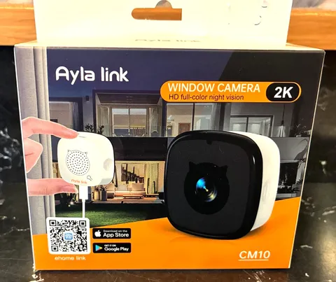 Ayla Link CM10 Window Camera 2K 3MP WiFi Indoor Smart Home Security Color NEW