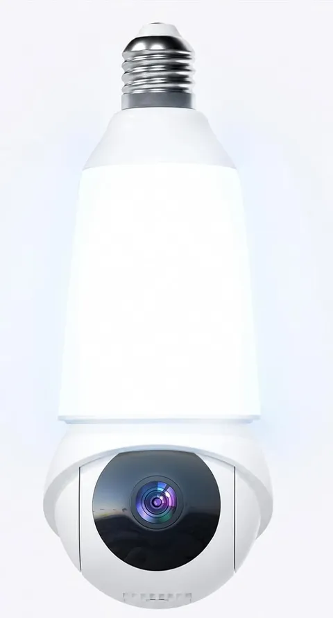 Light Bulb Security Camera, Smart AI Cam 2K HD Outdoor Lightbulb Camera, 5G&2.4G