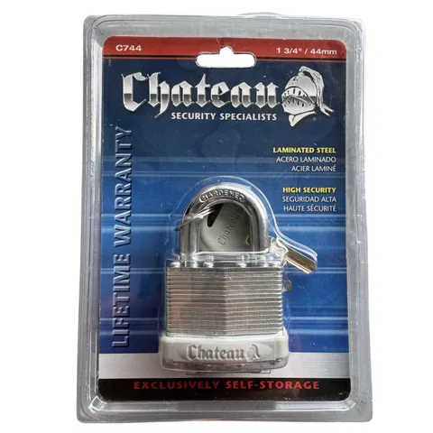 Chateau C744 Laminated Steel Padlock 1 3/4in 44mm High Security All Weather Lock