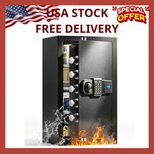 Large Fireproof Waterproof Safe | 6.5 Cuft, 1800°F Protection, Anti-Theft Alarm