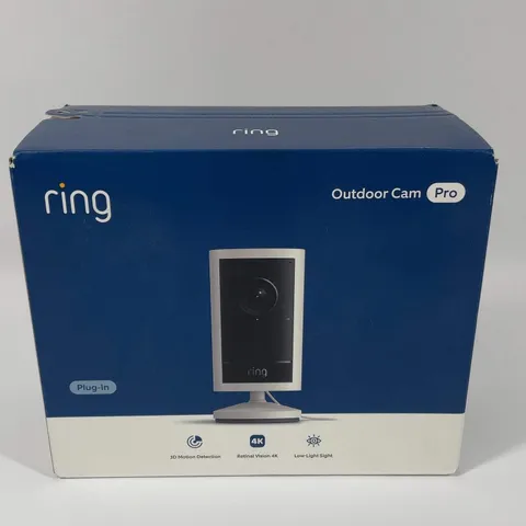 New Ring Outdoor Cam Pro 4k Plug-in Security Camera