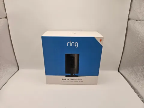 Brand NEW Ring Stick Up Cam Plug-in Wired Indoor/Outdoor Camera Black