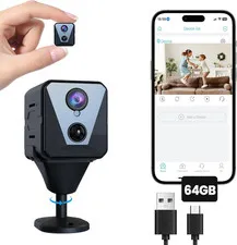 4K Security Camera with 64GB SD Card, Battery Powered Security Cam, 100-Day Stan