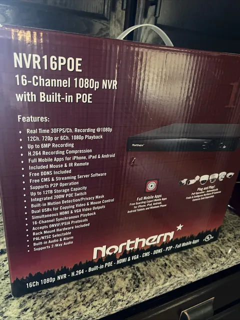 Northern NVR16P0E 16 Channel 1080p NVR With Built In P0E