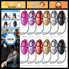 12-Piece Personal Alarm Set with LED Keychain Lights - Emergency Safety Alarms f