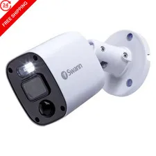 Swann Add-On DVR Flashing Light Bullet Cam with Sensor 1080P Camera, White