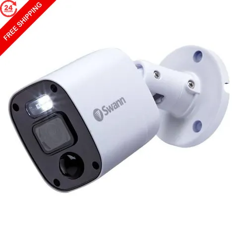 Swann Add-On DVR Flashing Light Bullet Cam with Sensor 1080P Camera, White