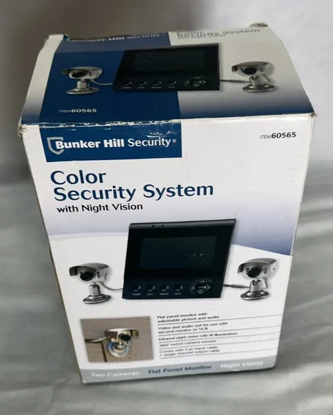 Bunker Hill 60565 Color Security System Night Vision Flat Monitor w/ 2 Cameras