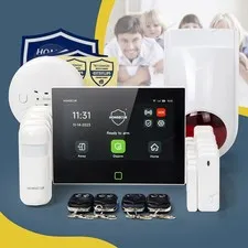 HOMSECUR Wireless WIFI 4G LCD SMS Autodial Home Security 7" Alarm System