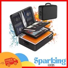 5200°F Fireproof and Waterproof Document Organizer with Lock - Portable Security