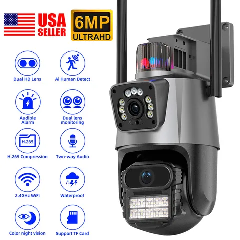 KERUI 3MP 1080P Wireless Outdoor Security Camera WiFi 2K Night Vision Home Cam