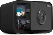 Digital Safe Box 1.0 Cu.Ft Heavy Duty Steel Security Lock Box Black