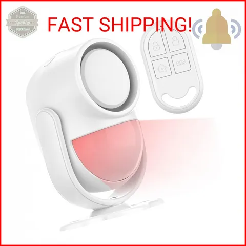 Luckydeer 125dB Loud Motion Sensor Alarm with 328ft Remote Control (40ft PIR Det