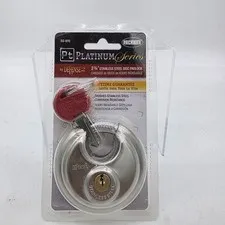 Defense2 Platinum Series Disc Padlock 2 3/4 In Stainless Steel Keyed Silver