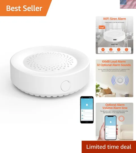 WiFi Siren Alarm: Wireless Burglar Alarm for Home Security and Smart Home Aut...