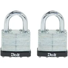 Do it 1-1/2 In. W. Laminated Steel Padlock (2-Pack) 1803TDIB SIM Supply, Inc.