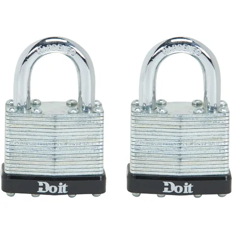 Do it 1-1/2 In. W. Laminated Steel Padlock (2-Pack) 1803TDIB SIM Supply, Inc.