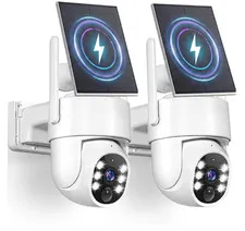 2 Cámaras De Seguridad Solares Exterior 5G 2K Visión Nocturna
