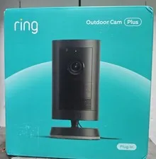 Ring Outdoor Cam Plus (Plug-In) | 1080p HD | Motion Alerts | New Sealed
