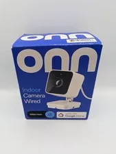 onn Indoor Camera Wired 1080p HDR Google Home Wi-Fi Security Camera Open Box