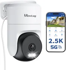 Pan/Tilt Outdoor Security Camera, 2.5K 4MP Wifi Home CCTV Camera, 360° View & Mo