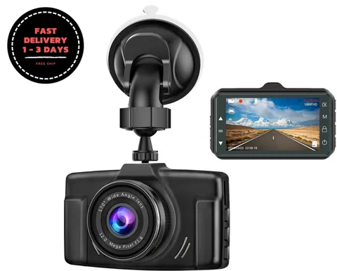 Camara de Seguridad Espia para Auto con LCD Camaras Grabadora Automovil 1080p HD