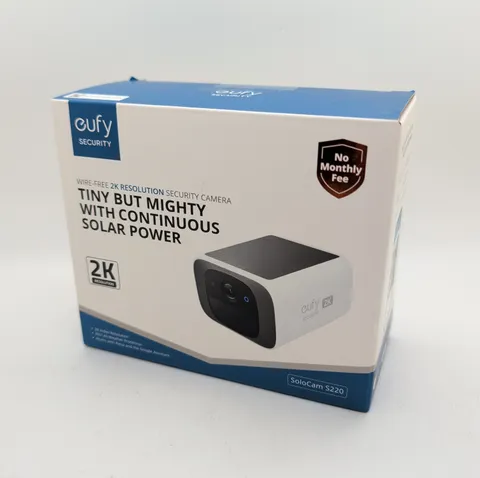 BRAND NEW Eufy SoloCam S220 2K Wi-Fi Outdoor Solar Bullet Camera