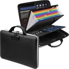 Fireproof Document Box,Hard Case Fireproof File Organizer with Lock 13 Pocket