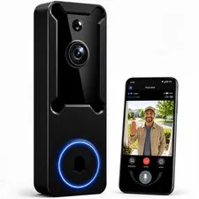 Wireless Home Security Camera, 1080P Battery Powered Video Doorbell Camera | AI 