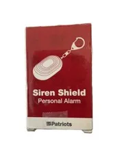 Personal Alarm And LED Light Keychain By Patriots. Siren Shield. White NOB.