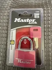 New Pink Master Lock Tough Under Fire Lock With 1 Padlocks And 2 Keys