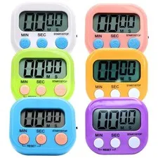 Pack Multi-Function Electronic Timer - Kitchen Timer,Magnetic Digital 6