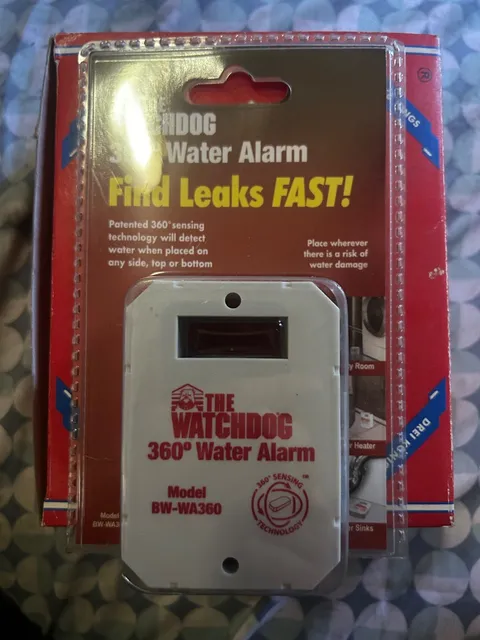 The Watchdog  Water Alarm Thermoplastic *360° Water Alarm #BW-WA360 Sealed New!!