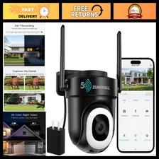 2K Wired Outdoor Security Camera, 3MP, AI Motion Detection, 24/7 Recording, 2-Wa