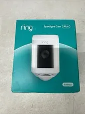 Ring Spotlight Cam Plus Battery Outdoor Security Camera 1080p White New