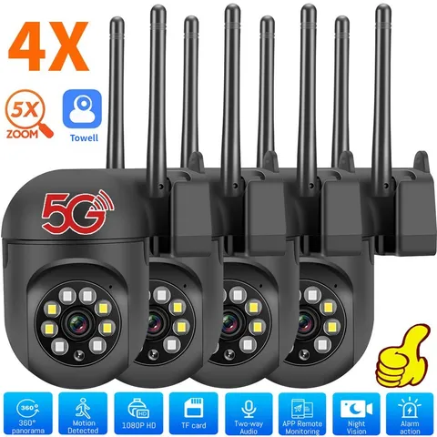 4-Pack Wireless 5G WiFi Security Camera System Smart Outdoor Night Vision 1080P