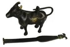Cow Shape Puzzle Lock Door Lock Vintage Antique Style Handcrafted Brass Padlock