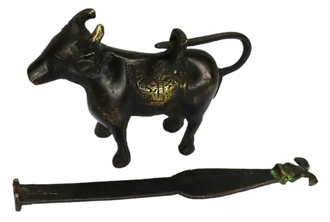 Cow Shape Puzzle Lock Door Lock Vintage Antique Style Handcrafted Brass Padlock