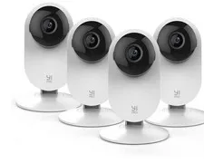 YI Pro 2K Indoor Wi-Fi/Wired IP Camera 4-Pack 2-Way Audio Alexa White