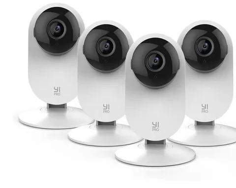 YI Pro 2K Indoor Wi-Fi/Wired IP Camera 4-Pack 2-Way Audio Alexa White
