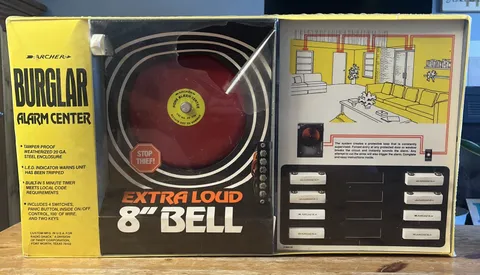Vintage Archer Burglar Alarm Center New In Box NOS 8" Bell 49-474A System Set
