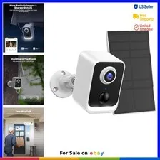 Wireless Security Camera Outdoor Solar Powered 1080P Battery WiFi Bullet Home