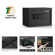 0.8 Cubic Feet Cabinet Safe Box with Digital Password & Keys Electronic Secur...