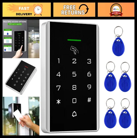 Keypad Door Access Control System, 125KHz Proximity ID Card, 1000 Users, Stand-A