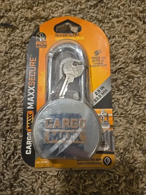 CargoMaxx, Maxx Secure Pick Resistant, Solid Body Paddle Lock