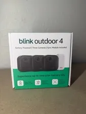 Blink Outdoor 4, (4th Gen 2025) Wireless 3 Camera Security System + Sync Module