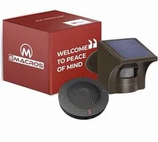 Non-APP Solar Wireless Driveway Alarm, Outdoor Security System 1/2 mile