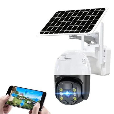 Wireless Solar Security Camera Outdoor, 1080P Wifi with Pan/Tilt, PIR Motion Det