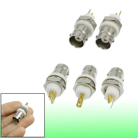 5 Pcs BNC Female Coupler Adapter Connector for CCTV Cameras Metal