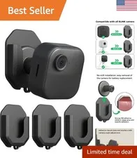 3 Pack No Drill Adhesive Wall Mounts for Blink Camera - Easy Installation!